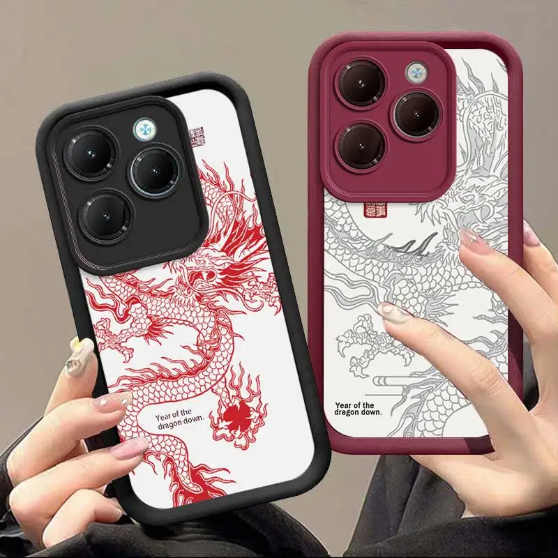 Hot40 Line dragon Sky Eye Ladder Phone Case For Infinix Hot 30i 30 30Play 20 20S 20i 12 11Play 10 9 8 Smart 8 7 6 Cover