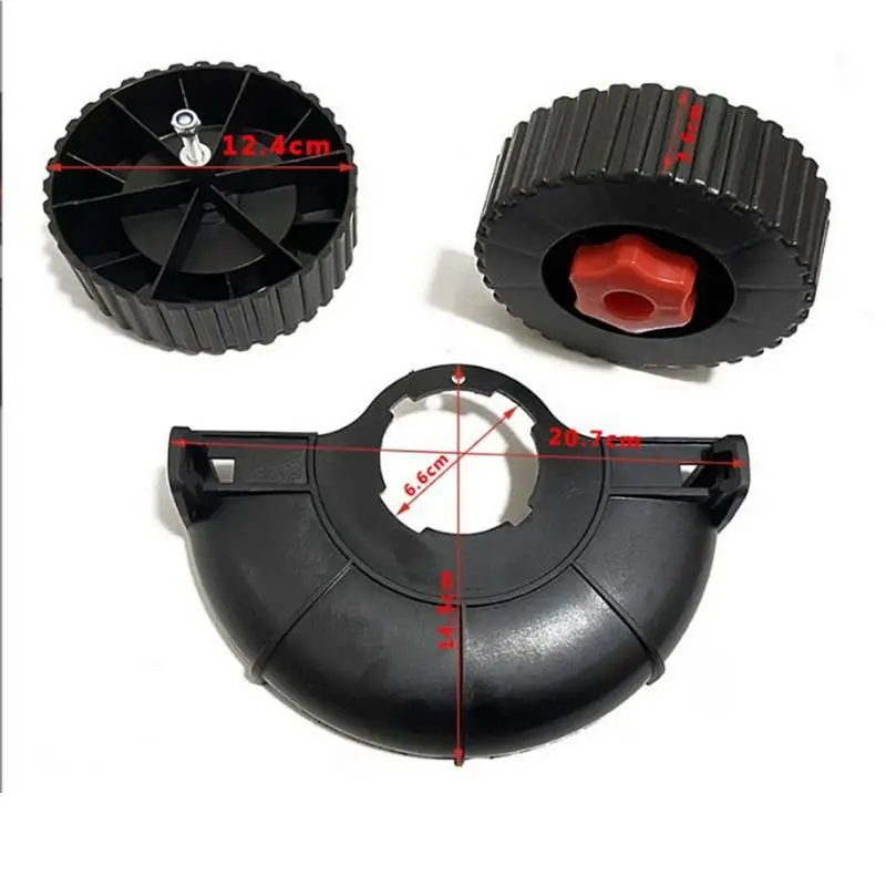 Diserbo ruote Trimmer supporto ausiliario ruote dritte attacco tosaerba Cordless String Trimmer ruote ausiliarie giardino