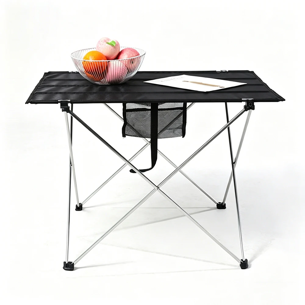 Camping Folding Table, Lightweight Portable Foldable Beach Tables, Sturdy Aluminum Cross Legs Compact Outdoor Table for Picnic