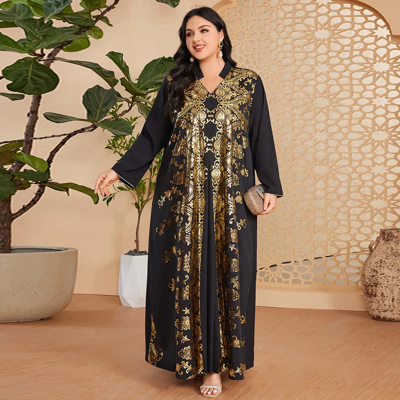 

Muslim Middle Eastern Clothing Fashion Elegant Dress Robe Simple Temperament Elegant Holiday Style High-end Banquet Party Dress