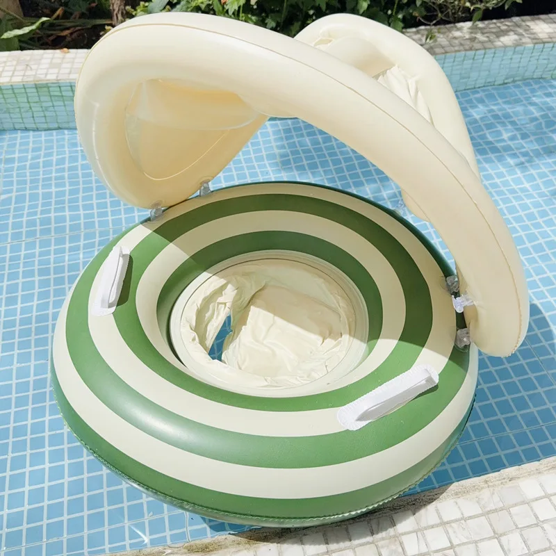 Retro listrado criança piscina flutua criança anel de natação brinquedos de praia piscina flutuador para crianças nadar floaties flutuante