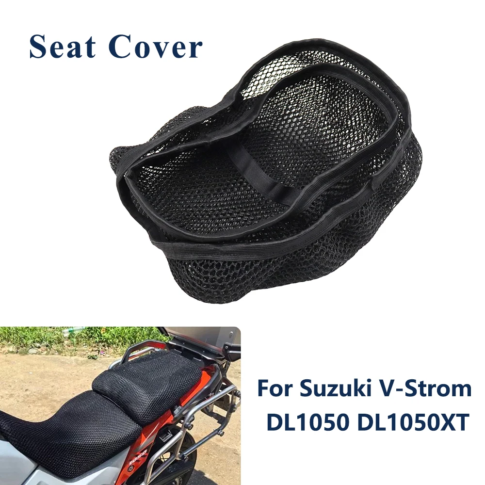

Для Suzuki V-Strom DL 1050 DL1050 DL1050XT мотоциклетный противоскользящий 3D сетчатый тканевый чехол на сиденье, дышащая водонепроницаемая защитная подушка