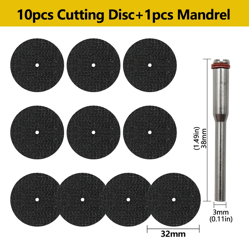 Abrasive Cutting Disc 32mm With Mandrels Grinding For Dremel Accesories Metal Cutting Rotary Tool Saw Blades