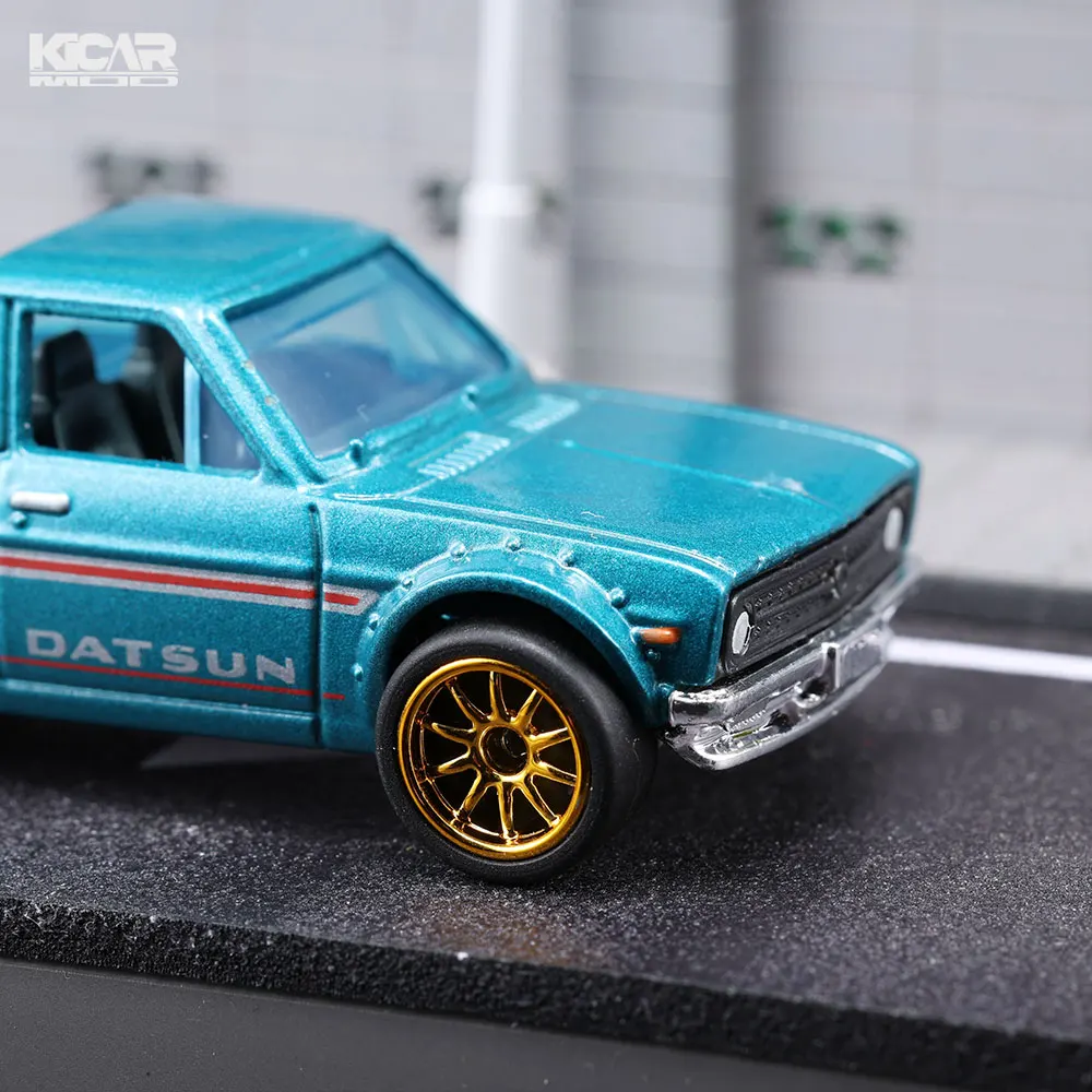 Kicarmod 1/64 Abnehmbare Slick-Räder, 5 Paar Modellauto-Räder für MINIGT mit Gummireifen und Diecast-Auto-Umbauteilen – Detail 2