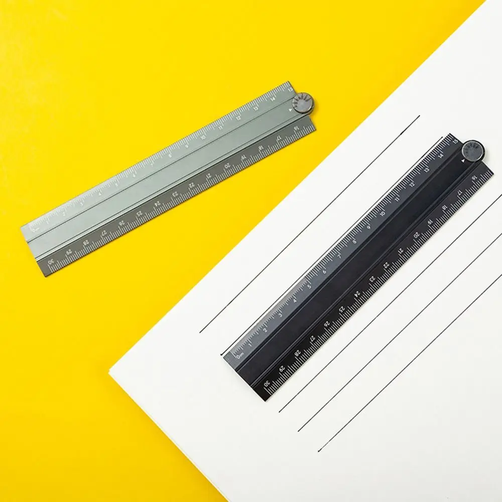 High Quality 30cm Folding Ruler Aluminum Alloy Drawing Measuirng Tool Stationery Ruler Multifunctional Straight Ruler Students