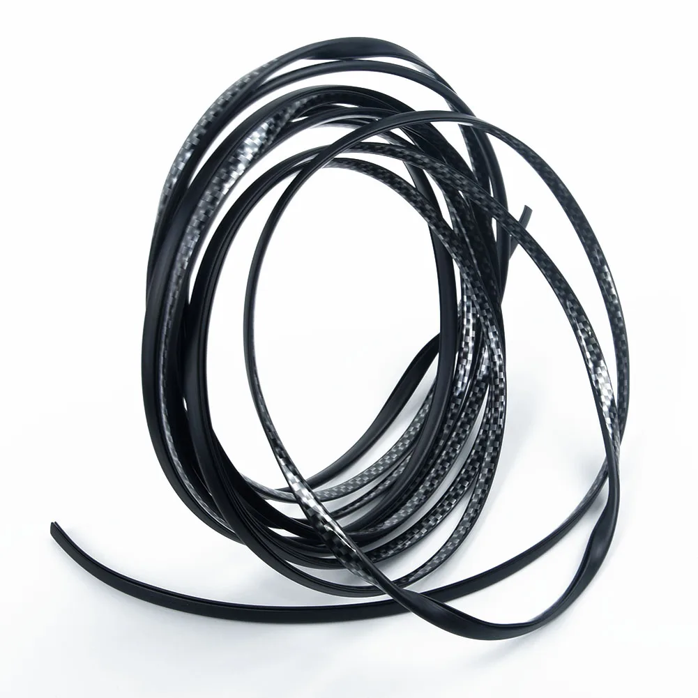 

Accessories Sealing Strip Trim Black U-Shape Boot Waterproof Window Carbon Fiber DIY Door Protector Scratch 5M