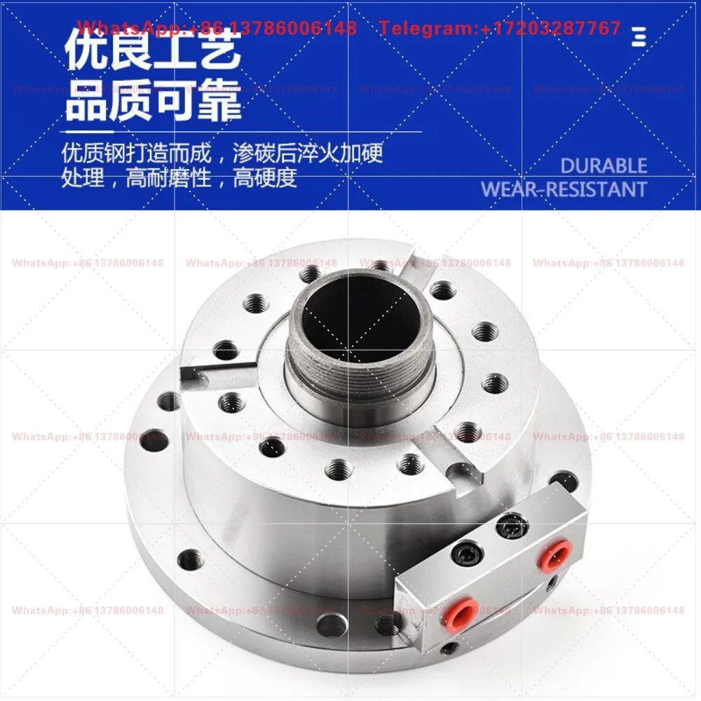 Hollow hydraulic chuck vertical cylinder 5/ 6 /8 / 10 inch two claws three claws four claws fixed base