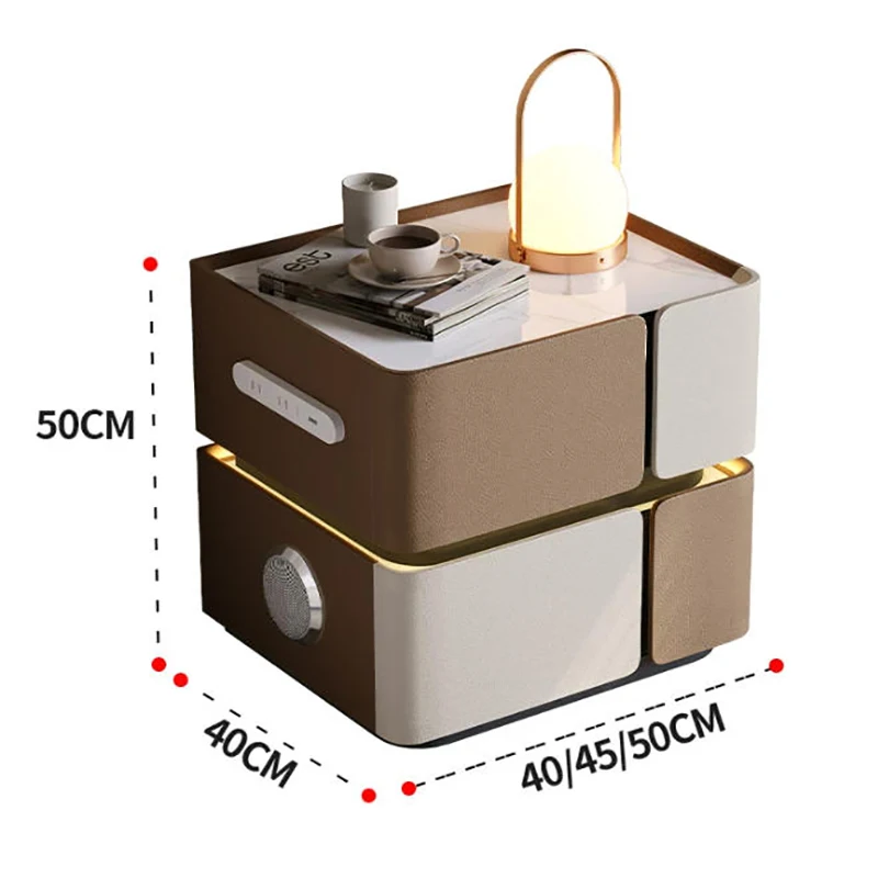 Display Aesthetic Nightstand Luxury Modern Nordic Vintage Storage Trendy Nightstand Mesitas De Noche Bedroom Furniture