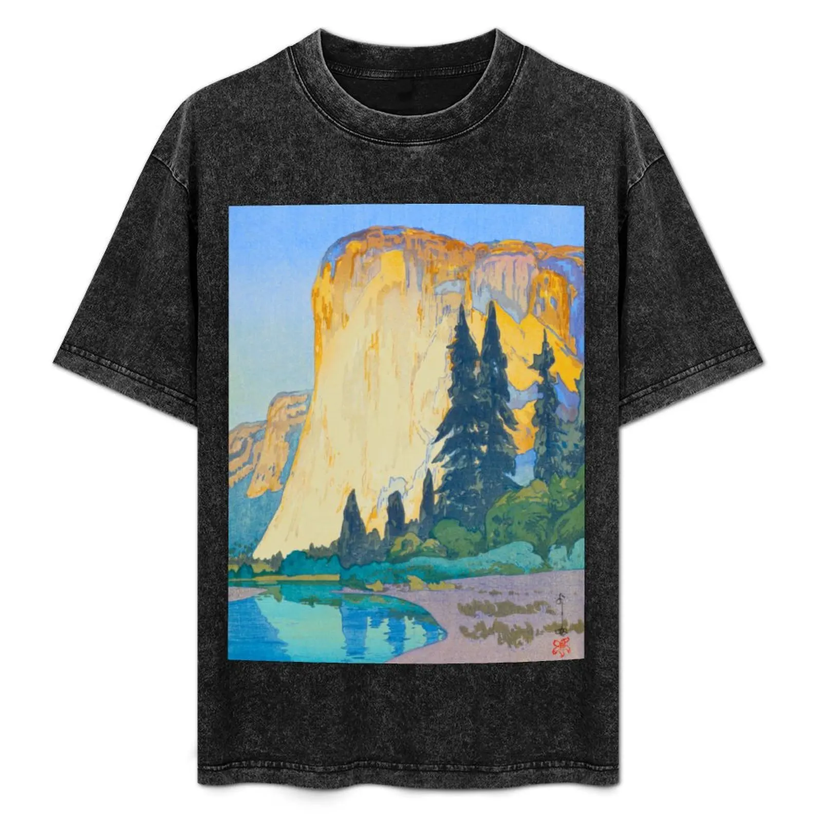 

El Capitan by Hiroshi Yoshida Vintage Japanese Woodblock Print East Asian Culture T-Shirt
