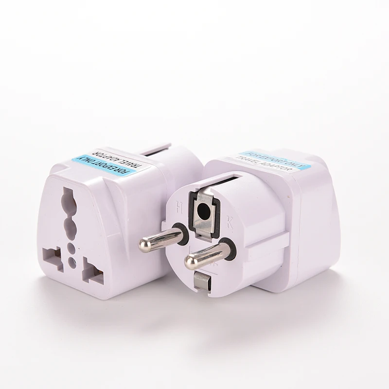 1PC Universal EU UK US GER AU CHN Plug Adapter European Germany Australia China Power Plug Socket White Travel Converter Plug