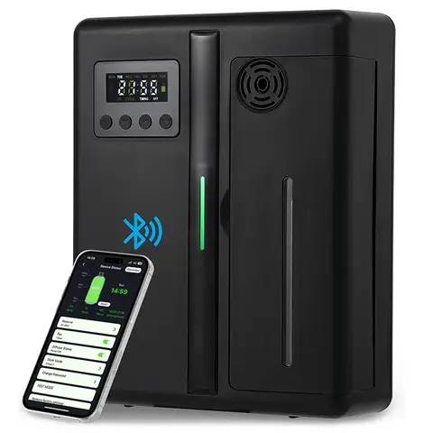 Difusor de fragancia para habitación, ambientador de Hotel montado en la pared, difusor de aceites esenciales Bluetooth, ventilador incorporado, olor eléctrico para el hogar