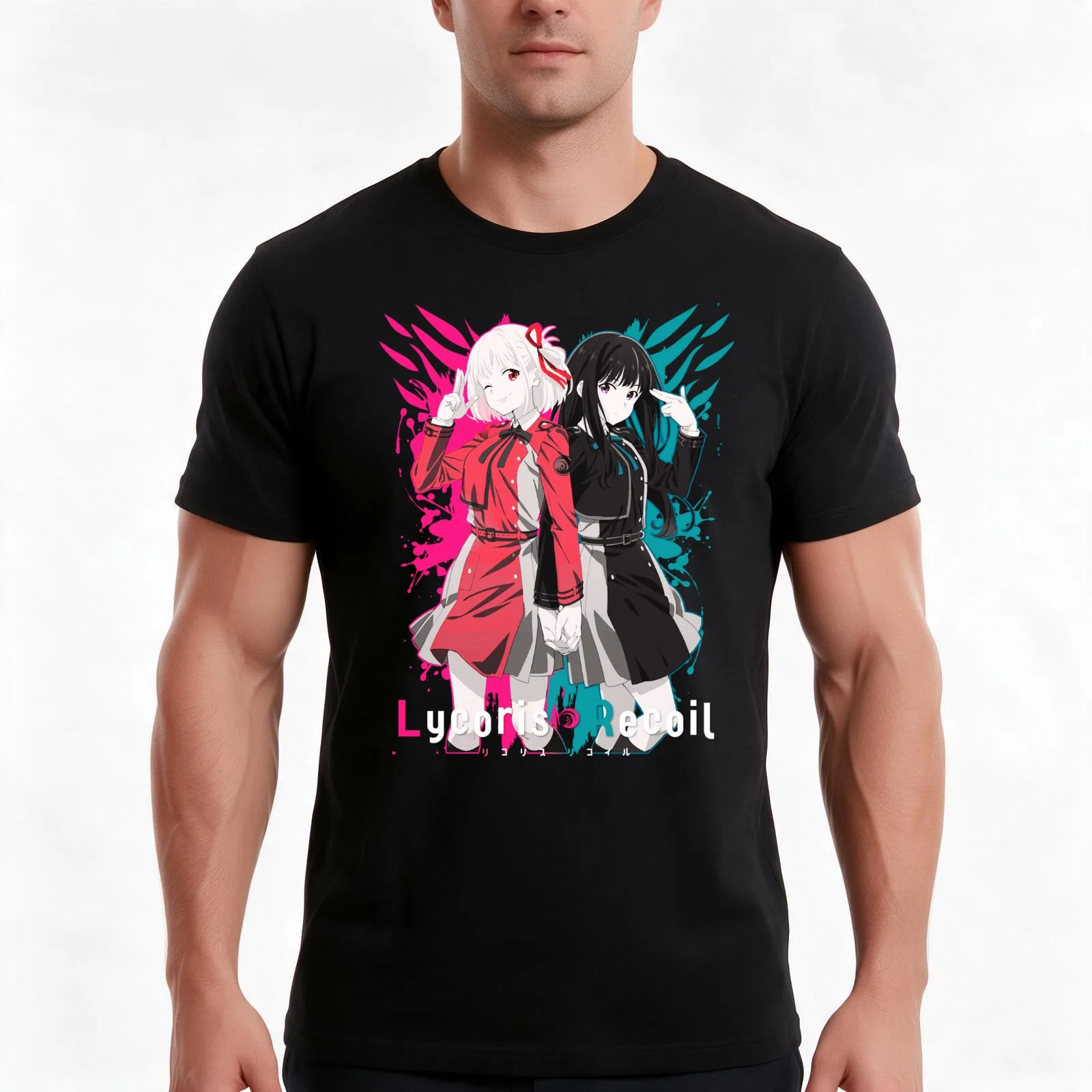 Lycoris Recoil Tshirt T-Shirt Summer Casual Cotton Tee Unisex Men Women