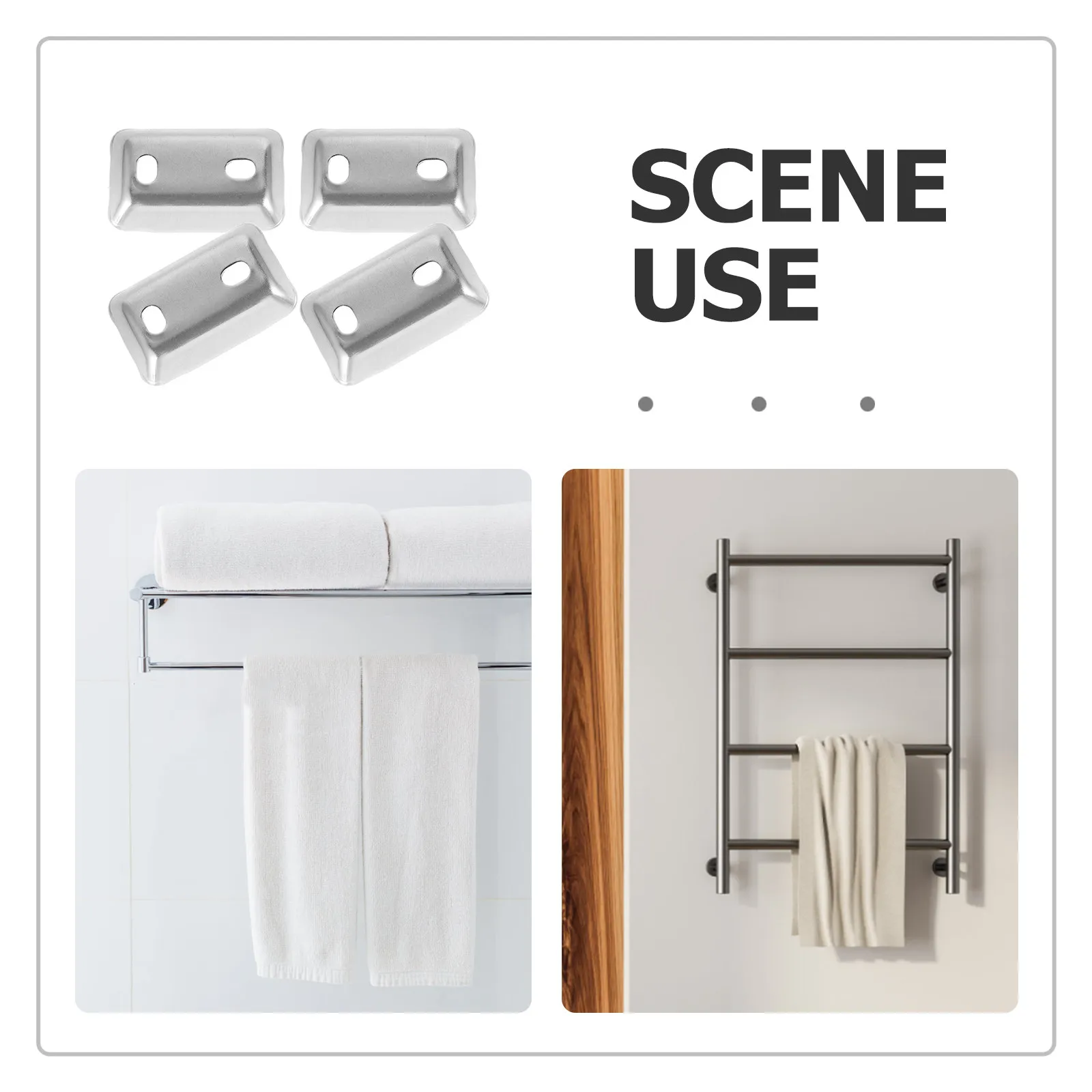 

Комплект из 4 шт. опорных шайб для полотенцесушителя из нержавеющей стали, усиленные крепежные элементы для полотенцесушителя, запасные части 43x27 мм для ванной комнаты и туалета