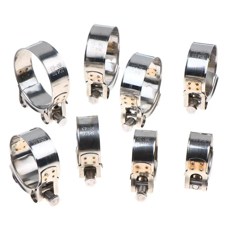1Pc 304 Stainless Steel Hose Pipe Clamp Powerful Rust Resistant Fastener for Home Air Water Pipes Plumbing Maintenance