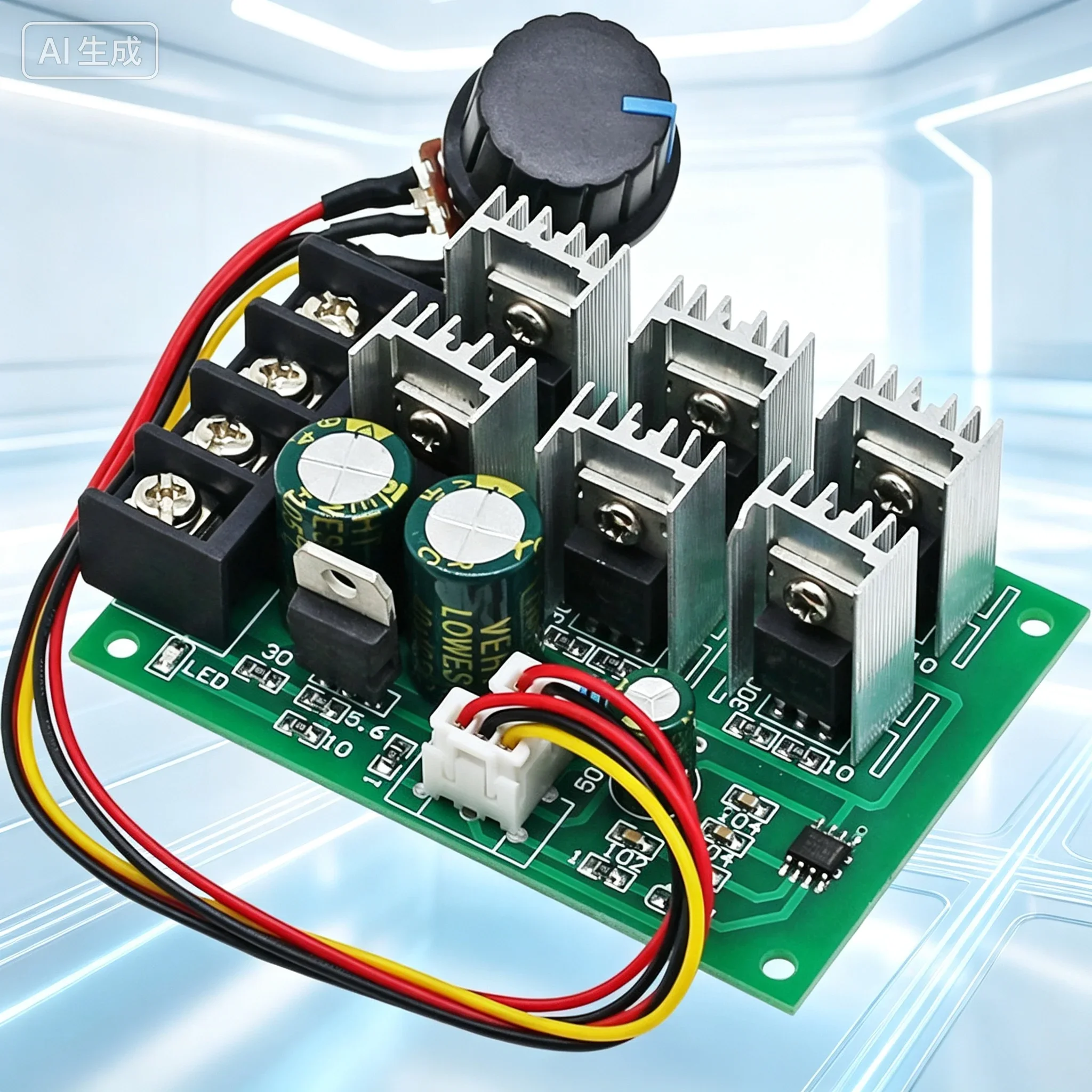 for PWM DC Motor Speed Controller 40A High‑Power Motor Driver 12V 24V 36V 48V Electronic Speed‑Regulating Module