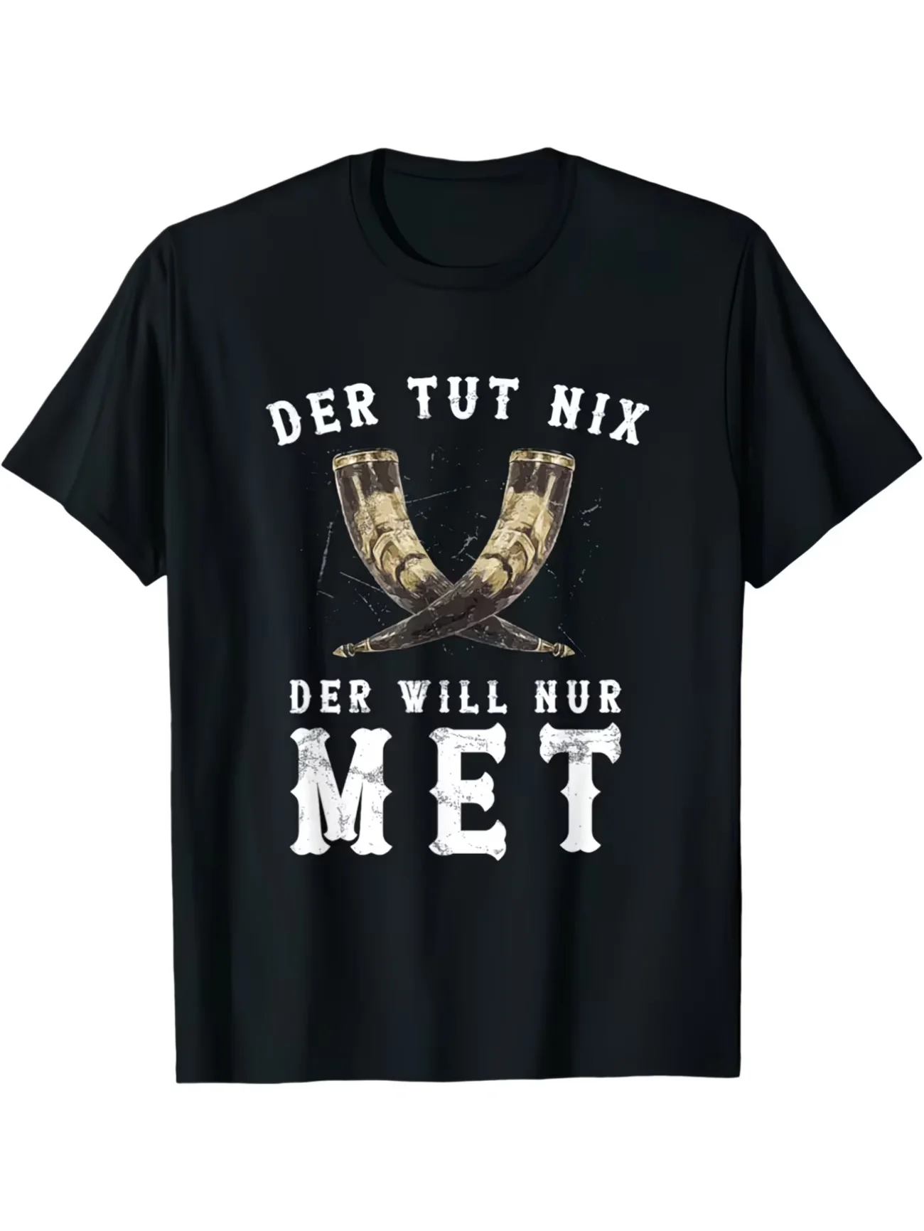 Camiseta gráfica Der Tut Nix, Der Will Nur Spielen para hombre, camiseta de algodón, camiseta de verano de gran tamaño, humor irónico, Weirdcor, sarcástico, hilarante