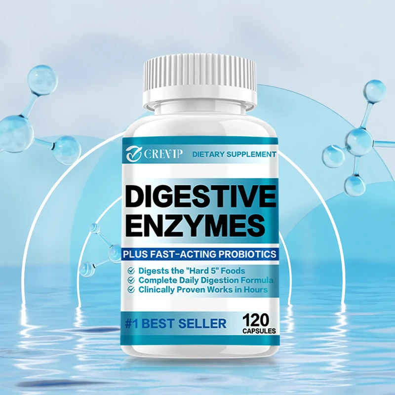 

Капсулы Digestive Enzymes — с пробиотиками, пребиотиками — способствует здоровью пищеварительной и снимает разглаживание.