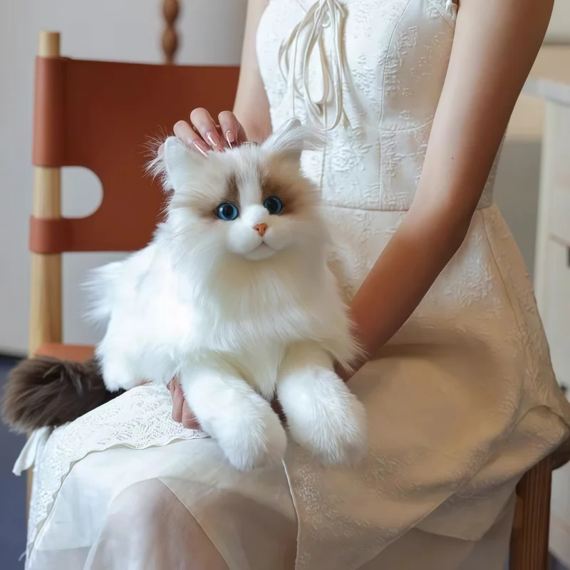 Lebensechte Plüsch Spielzeug Katze Weiche Simulation Katze Puppe Kinder Geschenk Ältere Begleiter Komfort Nette Haustier Modellierung Puppe