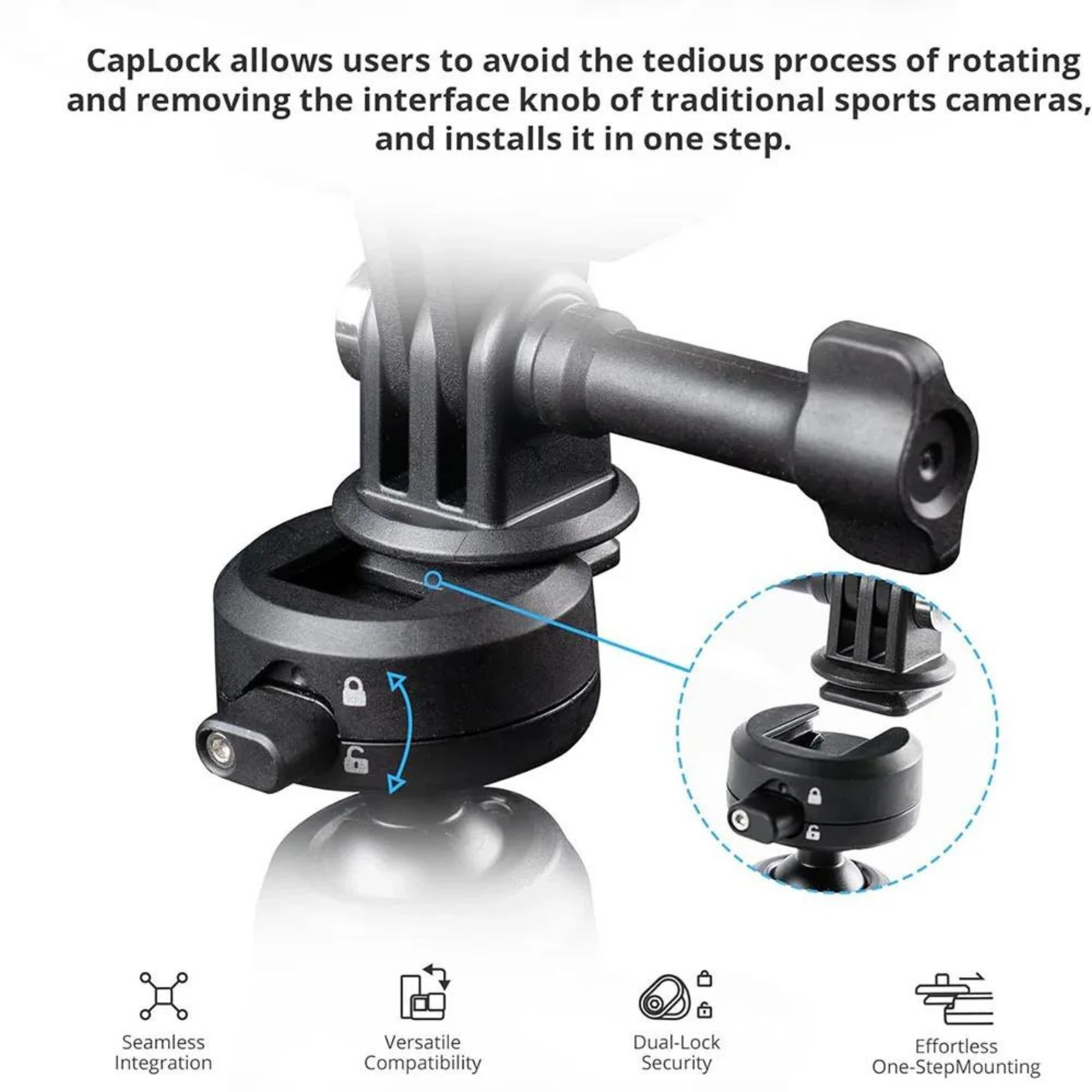 PGYTECH Caplock Three Arm Suction Cup Mount Triple legs Car Surface Sticky For Insta360 X4 Ace Pro X3 GoPro 12 11 10 Accessory