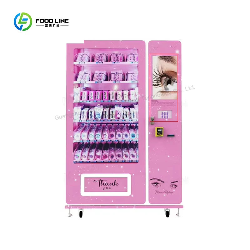 

Customized 24 Hour Self Service Factory Price Eyelash Vending Machine Mascara Combo Large Capacity with Card Reader