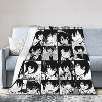 Dazai Bungo Stray Dogs   Plush Blanket Child  Flannel Throw Blanket For Couch Bed Soft Warm Design Quality Bedspread Gift