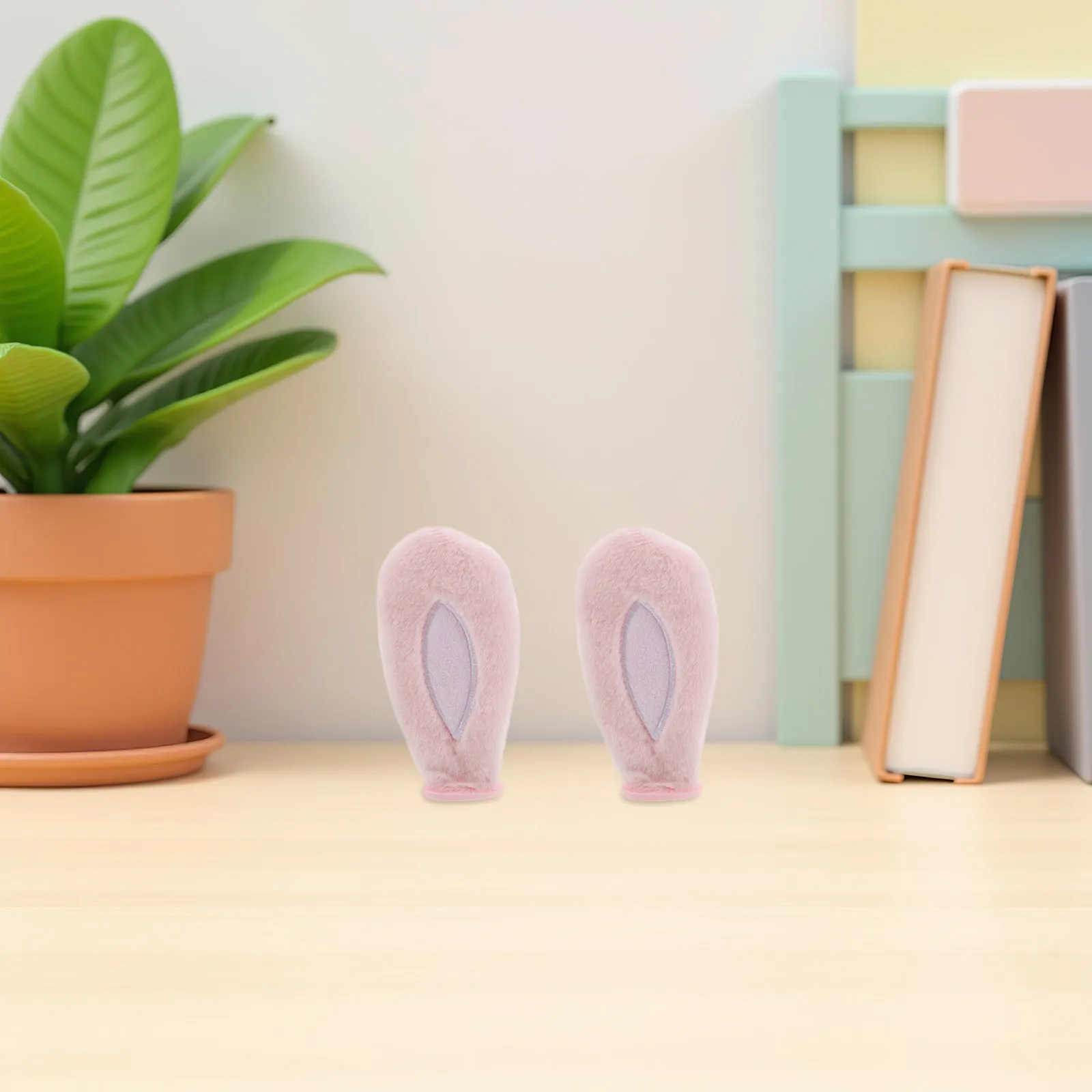 

2Pairs Decorative Bunny Ears White Rabbit Ear Covers Accessories for Motorcycle Ski Riding Photo Props