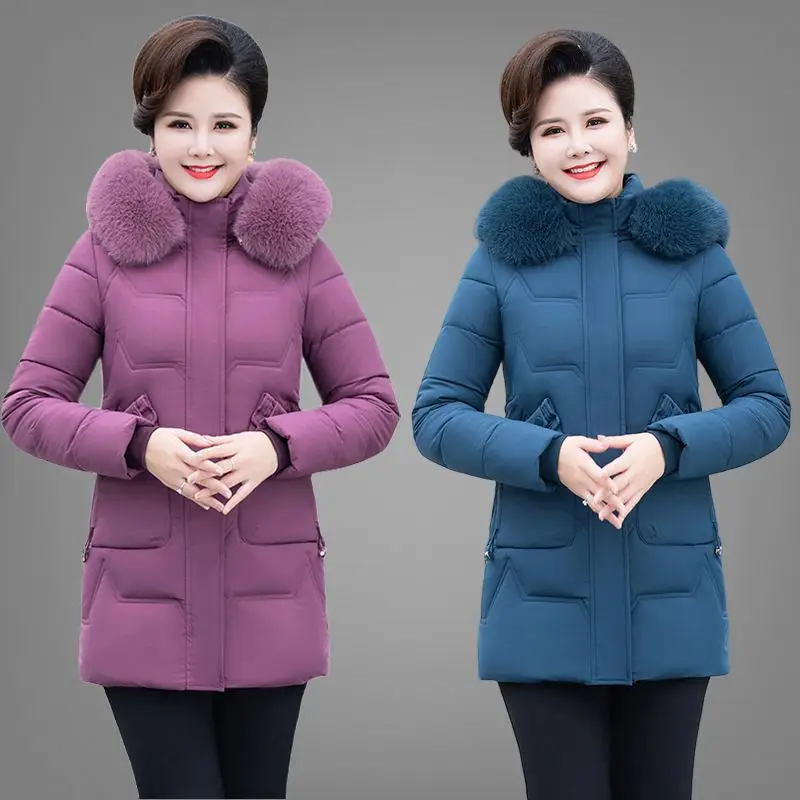 الجديد في الشتاء سترة النساء سترة الملابس معطف طويل مقنعين سترة الفراء طوق سميكة الدافئة الثلوج ارتداء مبطن سترات الموضة TS463