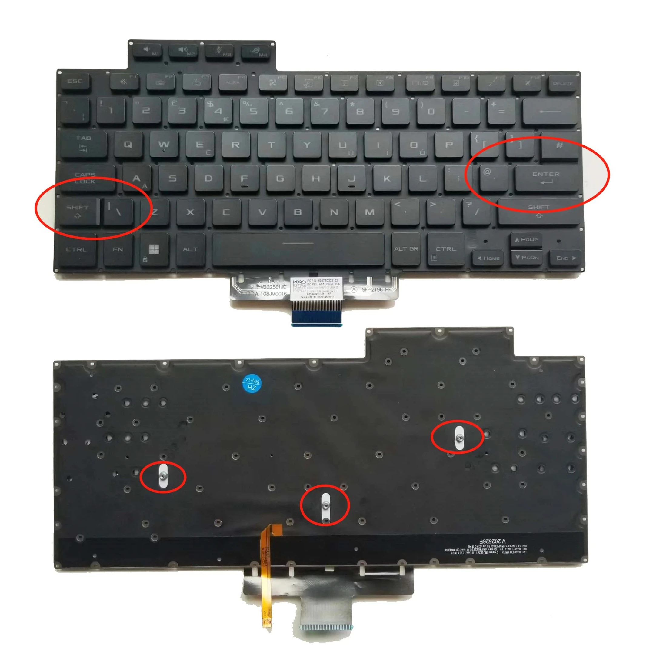 

XIN-UK layout RGB Laptop Keyboard For Asus Zephyrus ROG 16 G16 GA503 GA503QR GU603 GU603HM 2021 Years 6037B0223702 V202526LE1