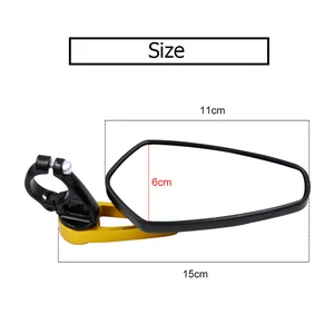 Universal CNC alumínio motocicleta guidão retrovisores, azul anti-reflexo espelho para Honda, Yamaha, Suzuki, Scooter, ktm 12 principais vendas yamaha xt espelhos - №2