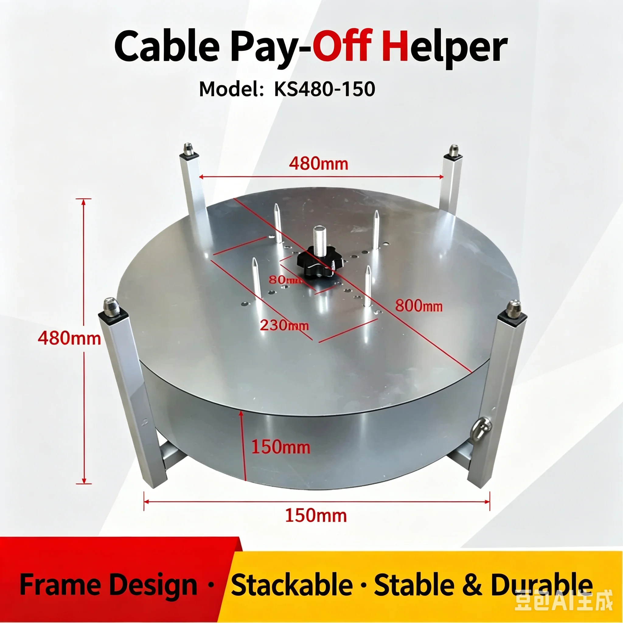 Portable Cable Fiber Pay-off Stand Outdoor Electric Wire Cable Unwinding Reel Rack