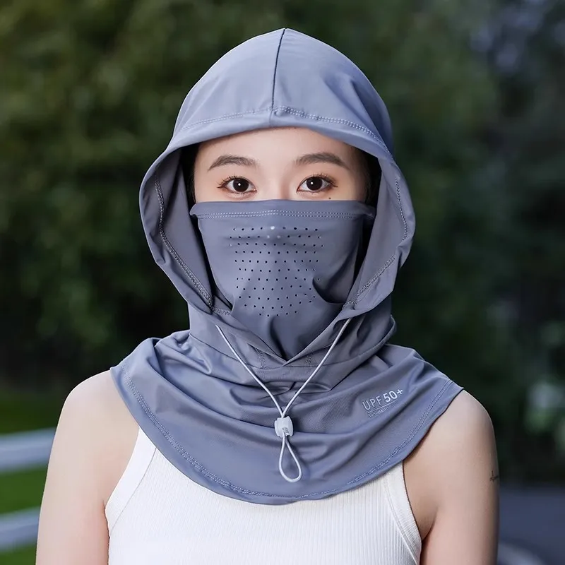 

New sunscreen mask women's full face UV protection driving neck protection integrated breathable sunscreen cap