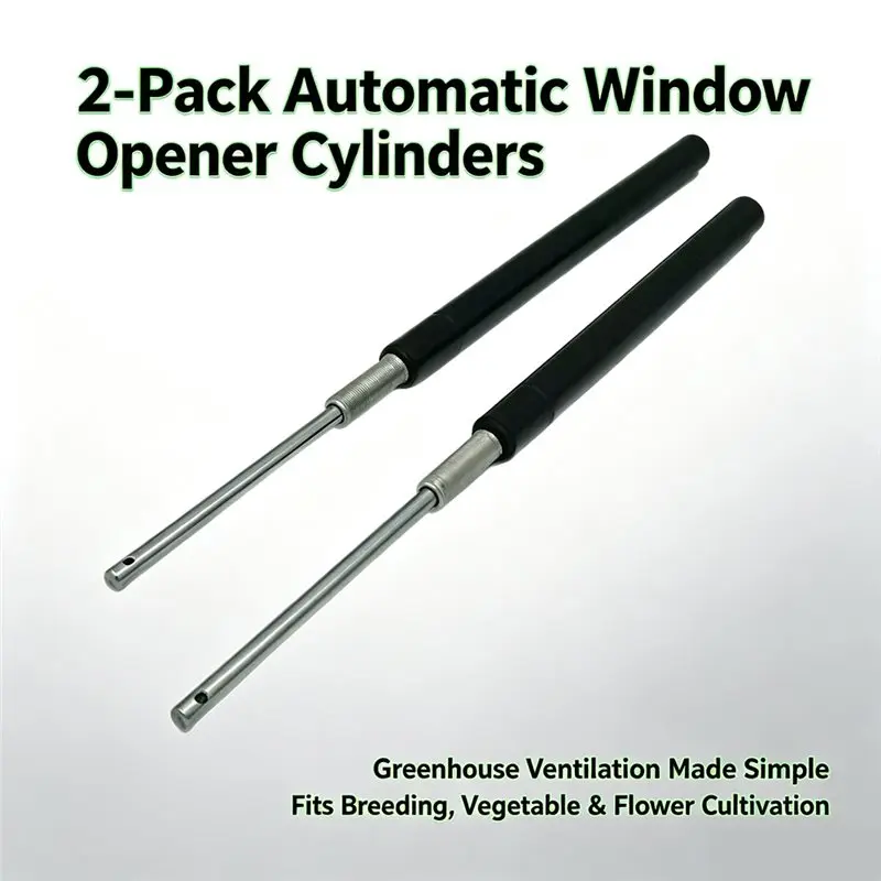 ABEZ Automatic Window Opener Cylinder 2-Pack Greenhouse For Breeding, Agricultural Planting, Vegetable& Flower Cultivation