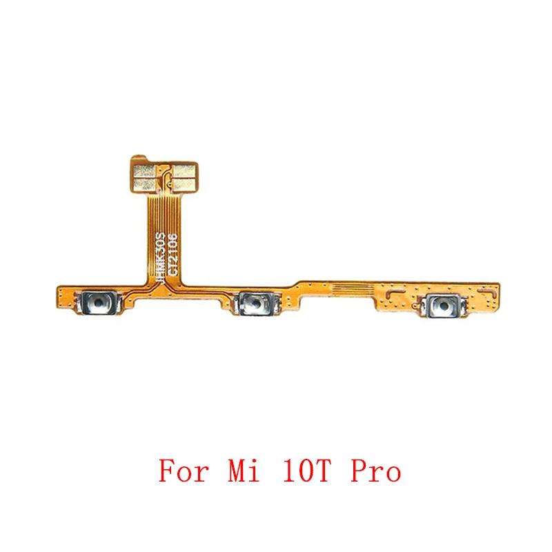 Botão de volume de energia cabo flexível para xiaomi mi 10 10 pro 10 lite 10t 10t pro lite botão lateral cabo flexível peças de reparo