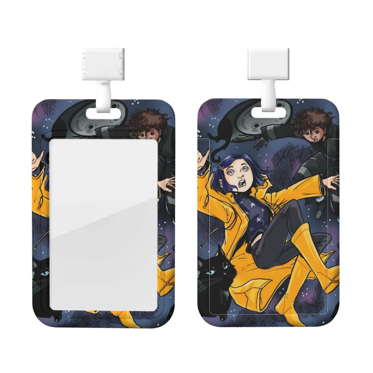

Custom Coraline Lanyard ID Protector Badge Card Unisex Halloween Student Campus Lanyard Cards Holder Credentials Accessories