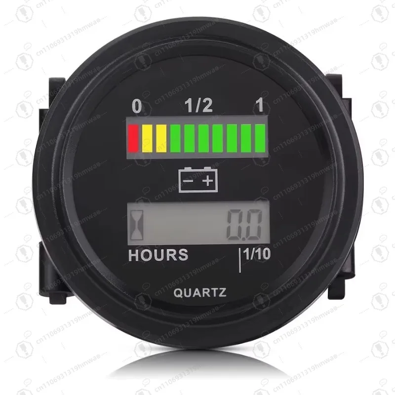 عربة جولف نادي السيارات رافعة شوكية غسالة الطابق صمام ثنائي باعث للضوء مؤشر البطارية الرقمي مع عداد ساعة #2