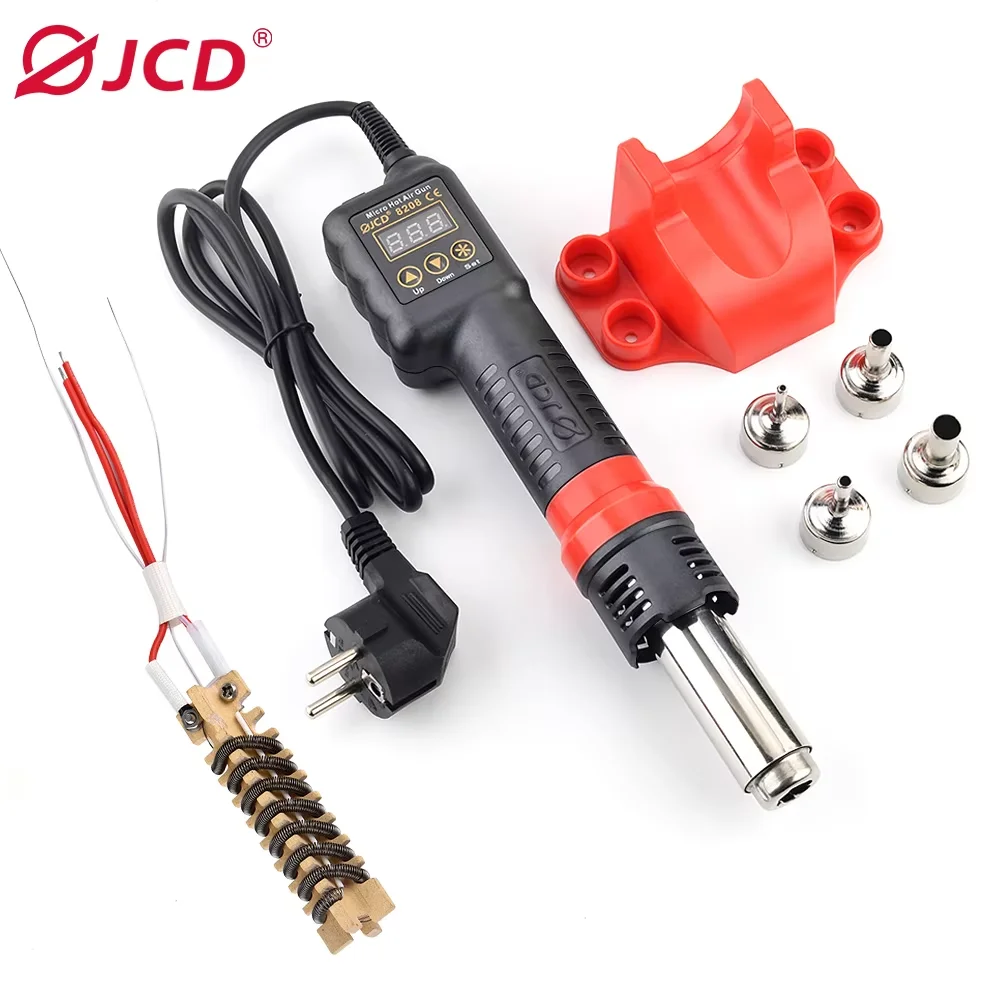 

JCD 750W Electronic Heat Hot Air Gun Digital Display Adjustable Temperature Desoldering Soldering Station IC SMD BGA Hot blower