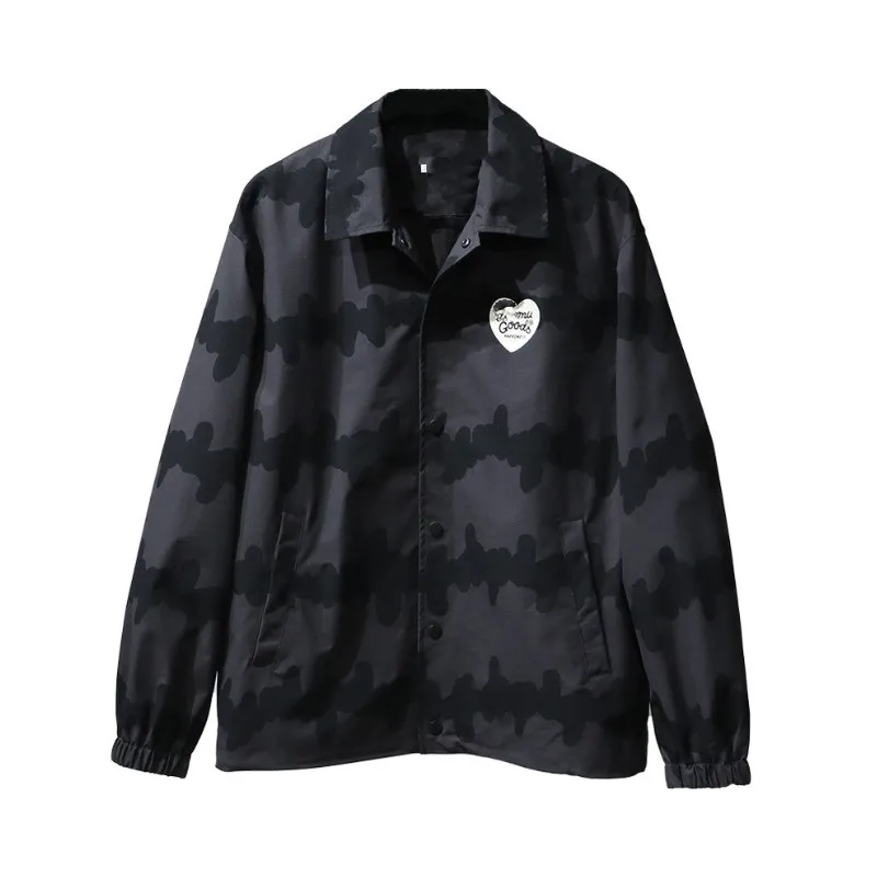 Chaqueta informal cómoda y a la moda C3203, corte estándar, manga larga, poliéster, talla M, temporada de primavera, estilo militar, sin marca