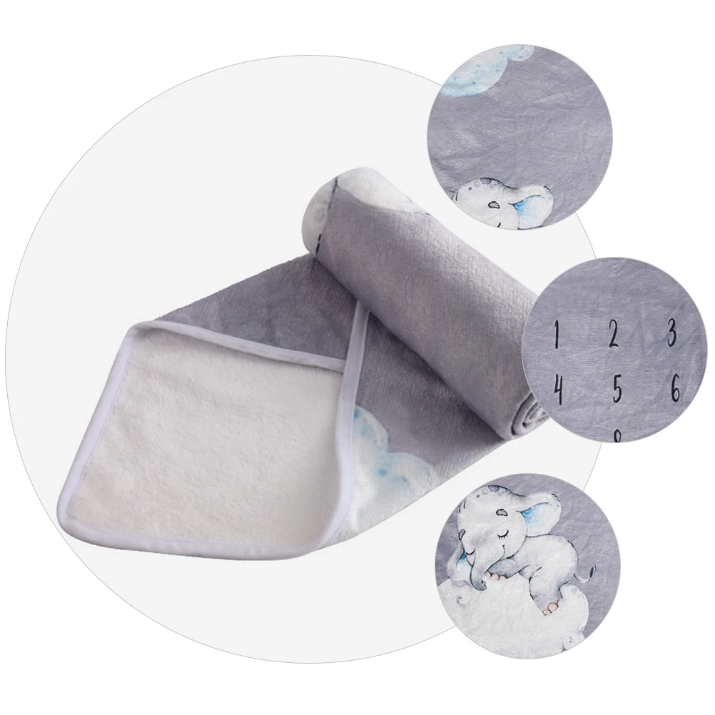 1 قطعة بطانية طفل لينة الفانيلا الشهرية صور الدعامة ذكرى السنة الأولى نمو الطفل بطانية شهرية