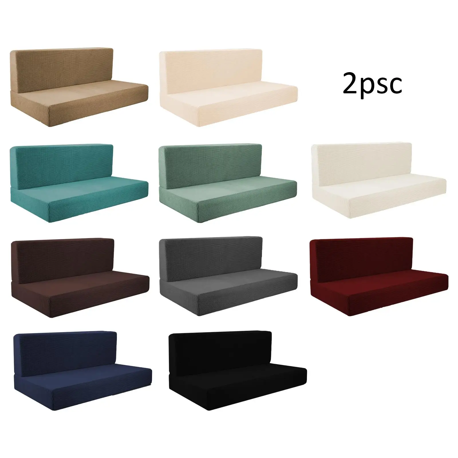 4x Camper Cushion Covers Washable Bench Covers Easy Fitted Elastic Comfort RV Seat Covers Camper Cushion Slipcovers for Trailers
