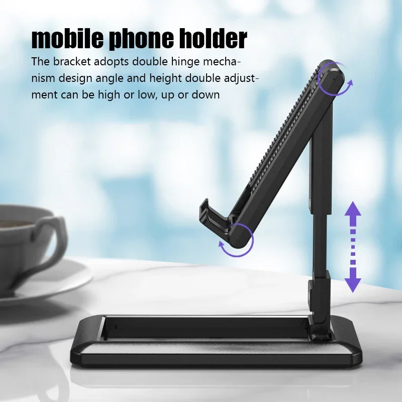 Portable Tablet Mobile Phone Desktop Holder for iPad iPhone Samsung Desk Phone Stand Adjustable Desk Bracket Smartphone Stand