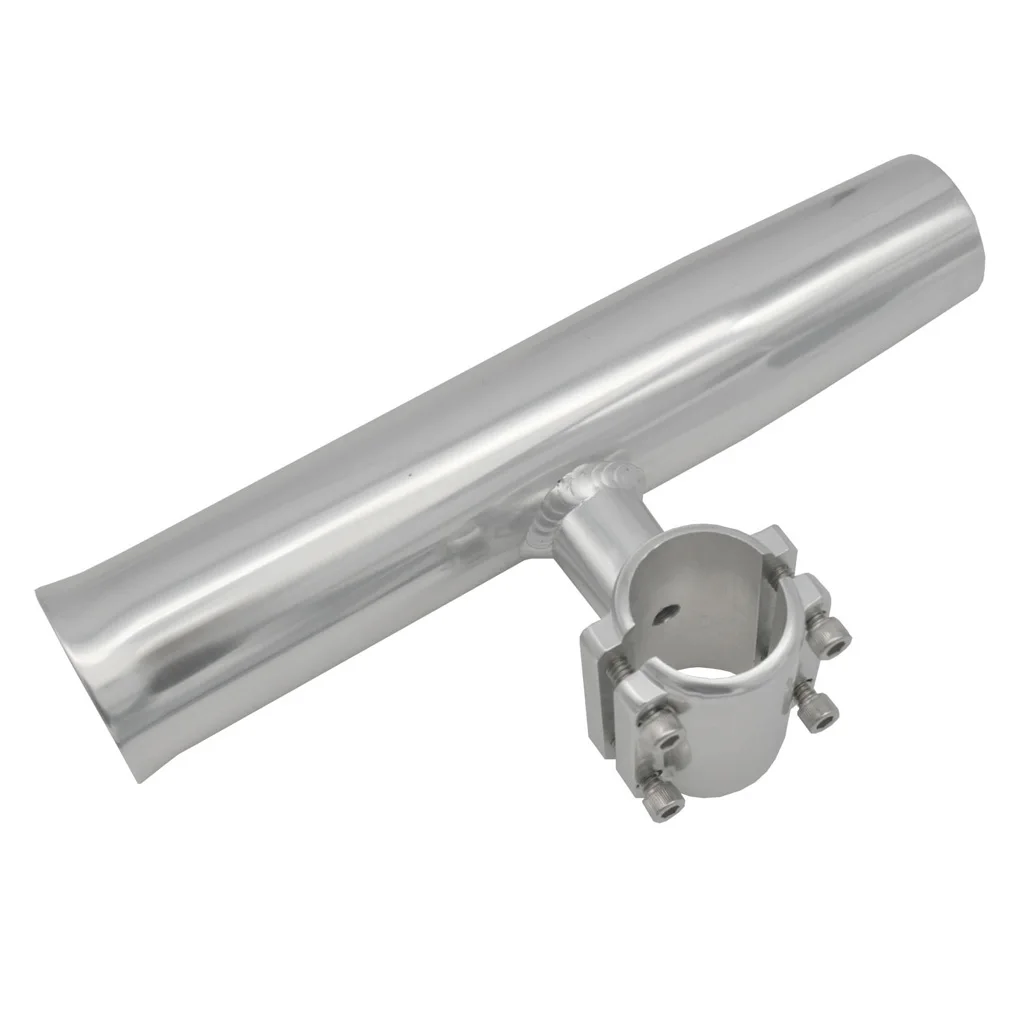 Boat Aluminum Heavy-Duty Clamp-on Adjustable Fishing Rod Holder for 5/4 Inch to 2 Inch Rails Marine Hardware Supplies