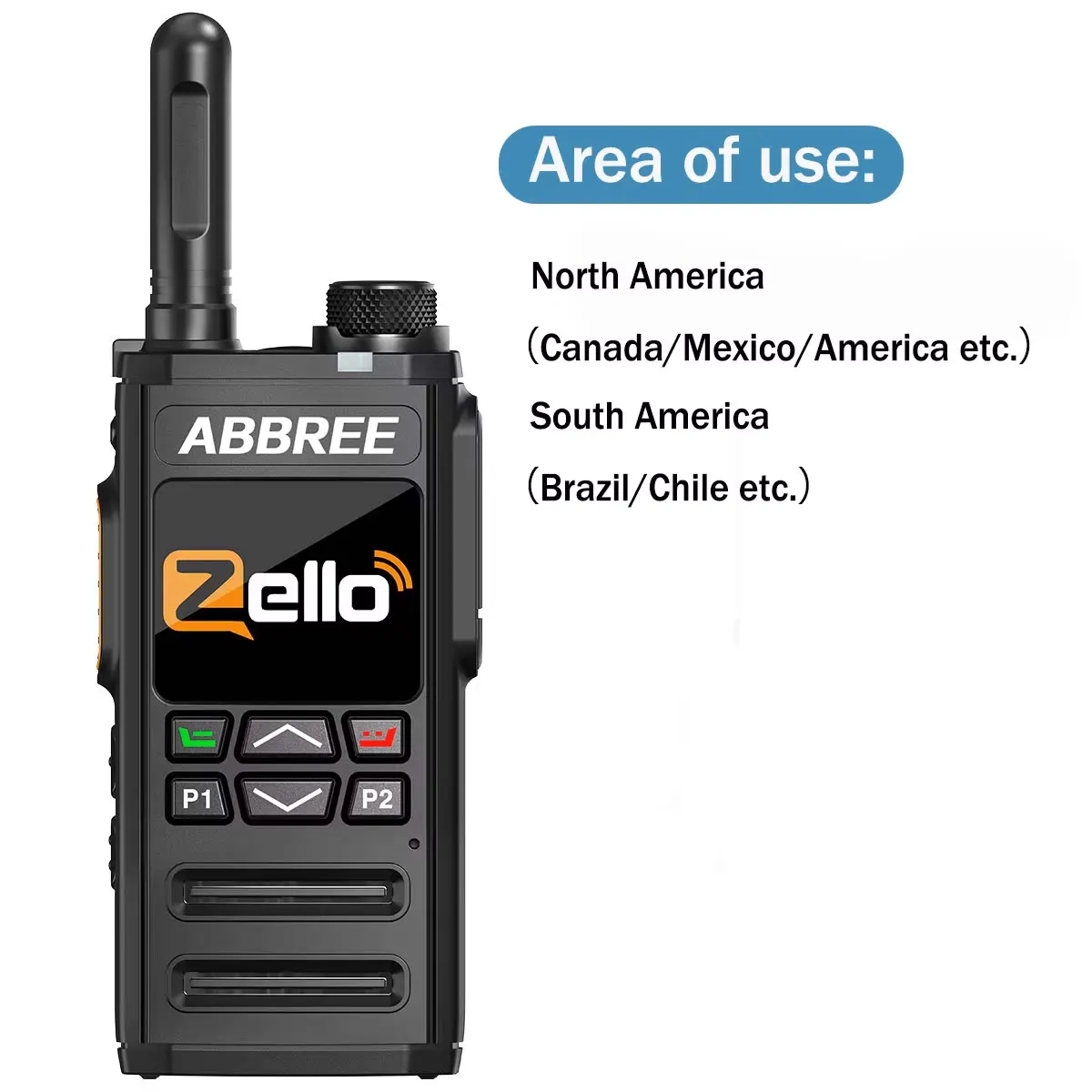 ABBREE GP-268 Netwerk Walkie Talkie Zello Global POC Radio Draadloos Onbeperkte afstand Sim-kaart 4G Android Bluetooth Ham Radio - afbeelding 1