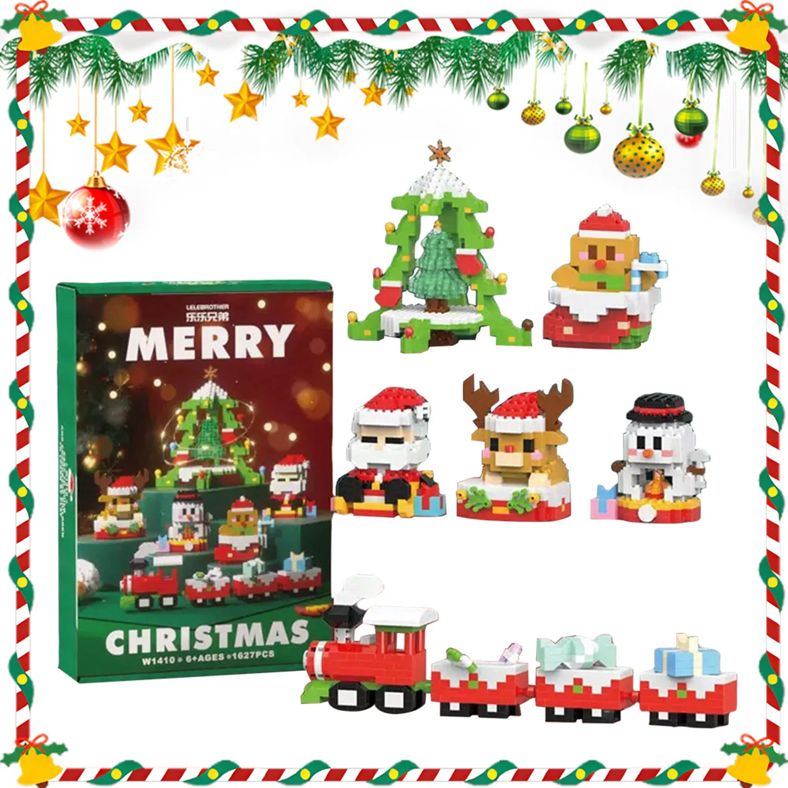 Christmas Building Block Toys Mini Building Figures Christmas Micro Blocks For Christmas Stocking Stuffers Xmas Parties Gifts