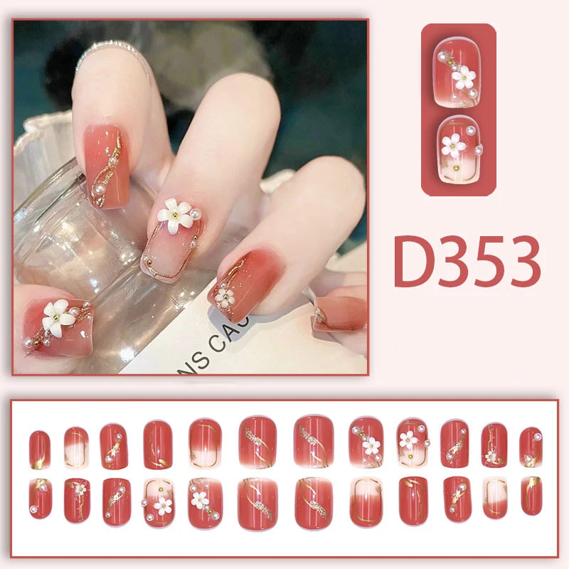 24 قطعة/المجموعة الاطفال متعة لطيف يرتدي الأظافر كاذبة الطازجة مشرق القابلة للإزالة اضغط على مسمار نصائح غطاء كامل الفرنسية الاكريليك الأظافر وهمية