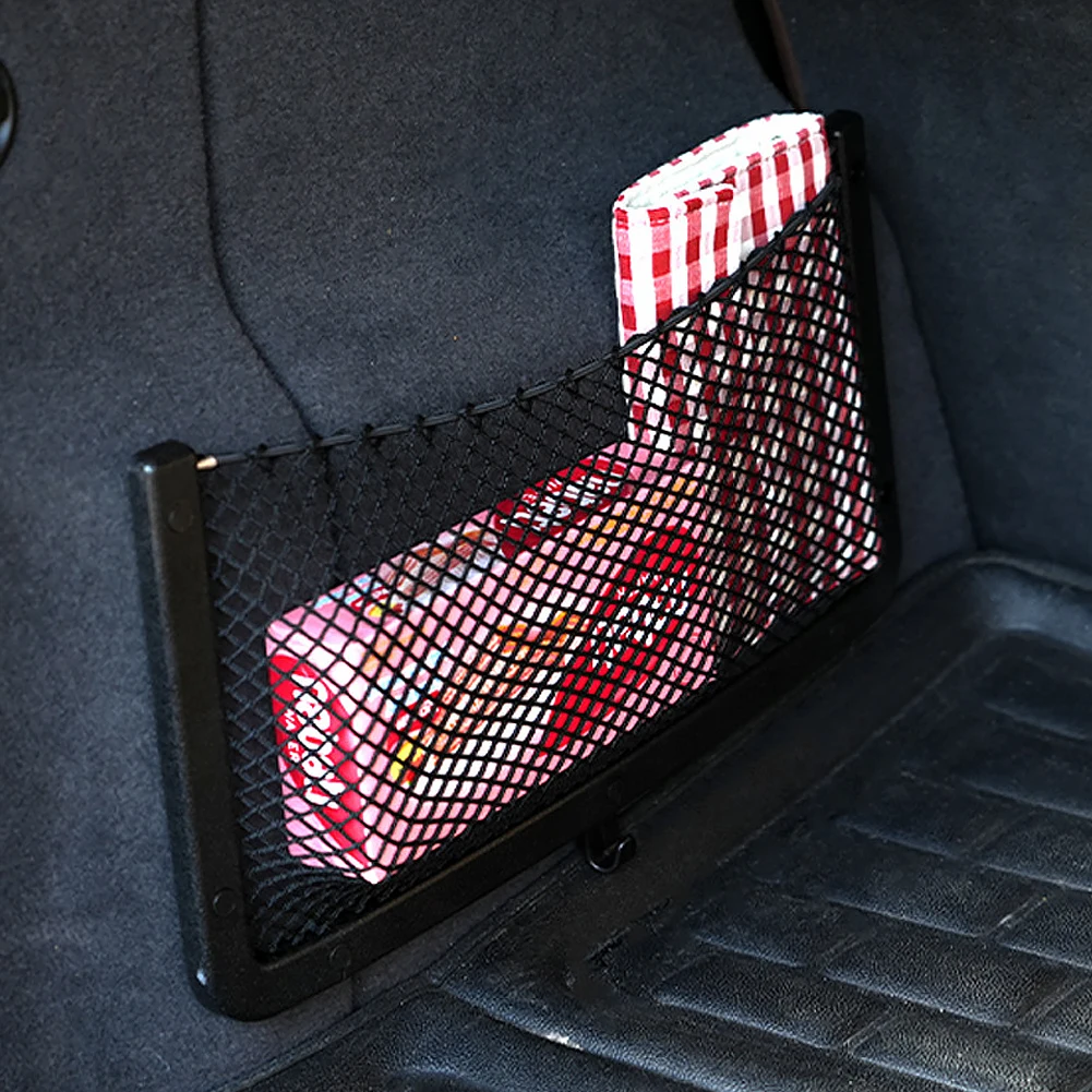 Elastic Net Cargo Mesh Net Caravan Bus Vehicle Seat Back Organizer Bus Seat Back Mount Organizer for Bus Camper SUV Vehicle RV