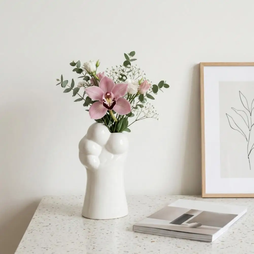 Ceramic Paw Vase Cute Flower Vase Cute Cat Paw Flower Vase Decorative Ceramic Pot for Fresh Dry Blooms Charming Home Office