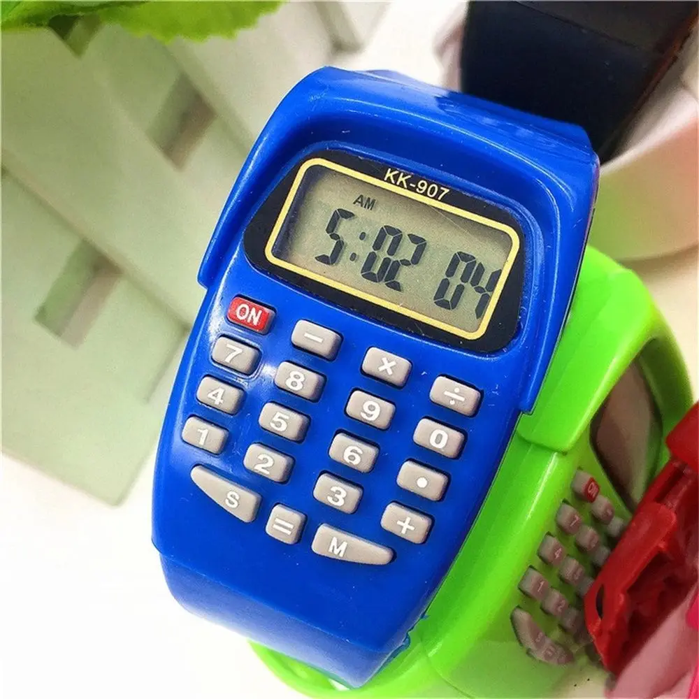 Multifunctional Students Classic Children Watch Silicone For Kids Date Electronic Calculator LCD Screen Calculator Wrist Watch