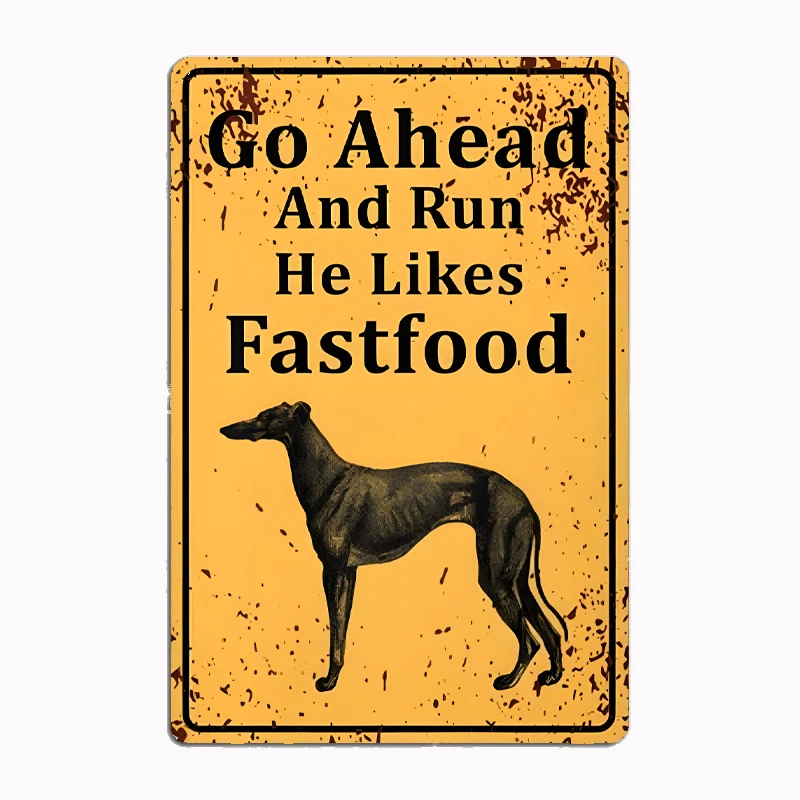 

Vintage Greyhound Dog Portrait Metal Sign Mural Painting Cinema Living Room Cinema Funny Tin Poster