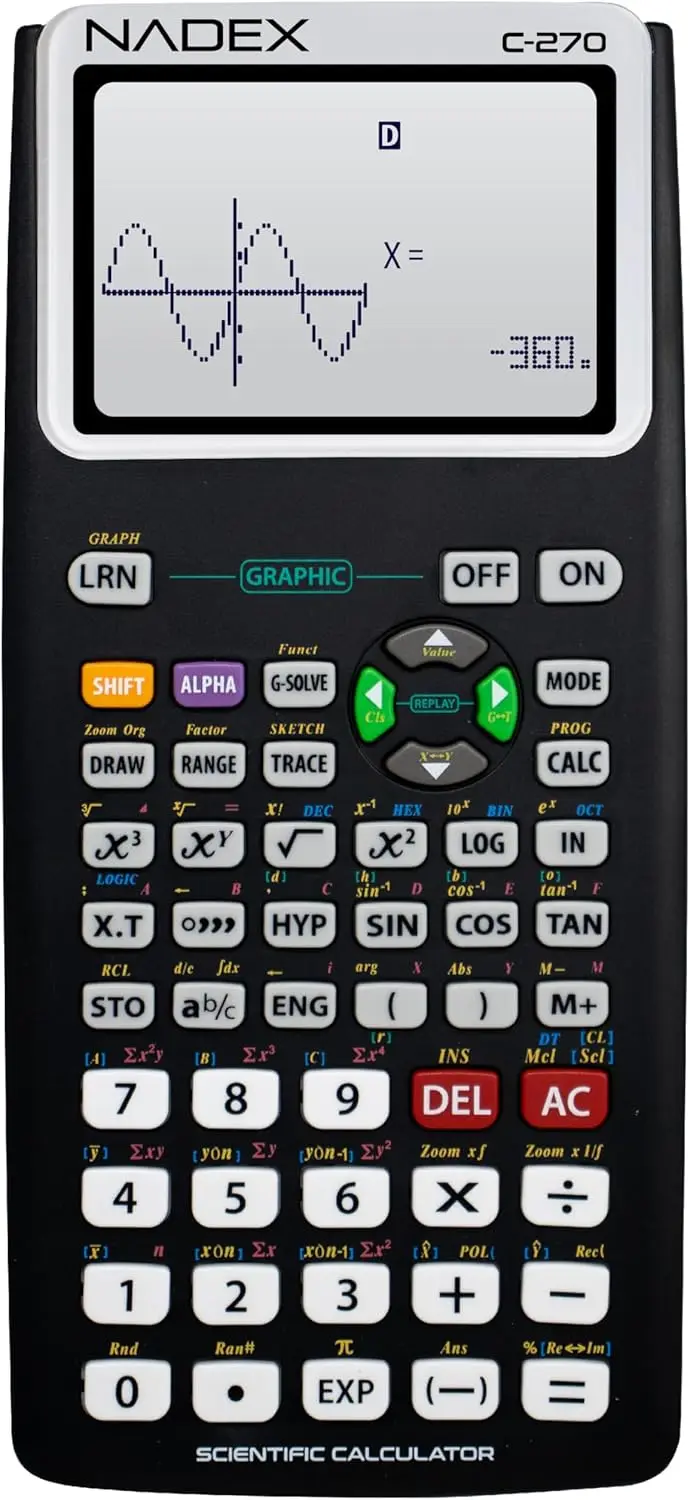 

Graphing Scientific Calculator for College, High School Students - Engineering, Math, Science - Black