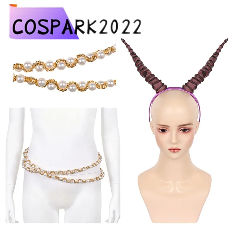 

Взрослый Газель, пояс для косплея, жемчужные поясные цепочки, повязка на голову с рисунком зоопарка, реквизит с рогом, фантазия, карнавальный костюм на Хэллоуин, аксессуары